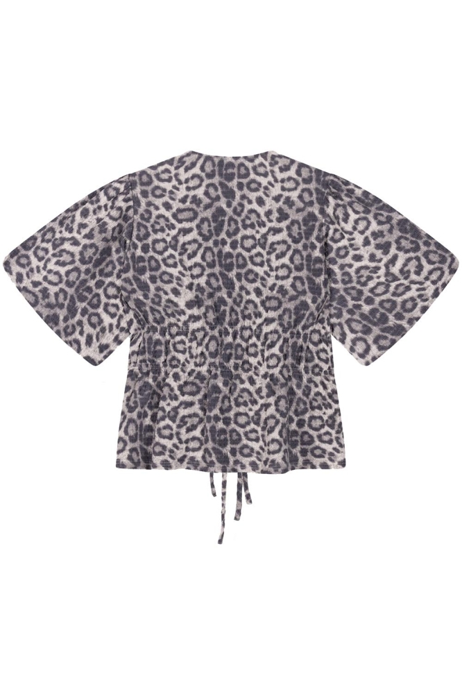 PUFFED SHOULDER BLOUSE POPPY R2503937673 850 LEOPARD